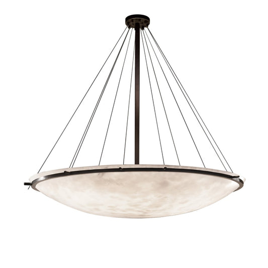 Justice Design Group Clouds 75" Wide Ring 16 Light Bowl Shaped Multi Light Pendant