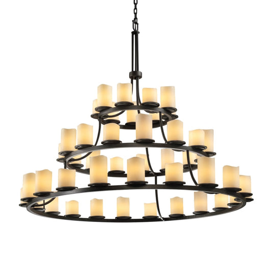 Justice Design Group CandleAria 45 Light 3 Tier Chandelier