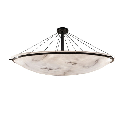 Justice Design Group Lumenaria 75" Wide Ring LED Single Tier Bowl Shaped Chandelier