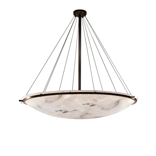 Justice Design Group Lumenaria 75" Wide Ring LED Bowl Shaped Multi Light Pendant