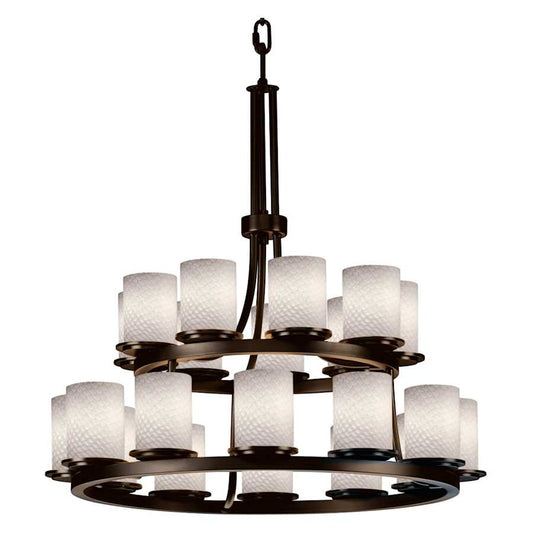 Justice Design Group Fusion 33" Wide Ring Chandelier