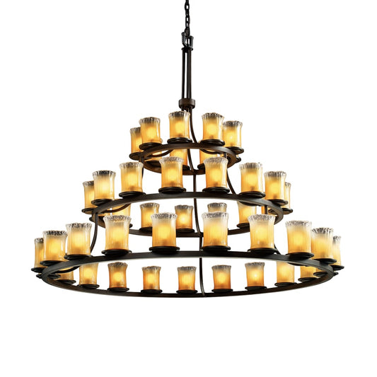Justice Design Group Veneto Luce 45 Light 60" Wide Chandelier with Gold Shade