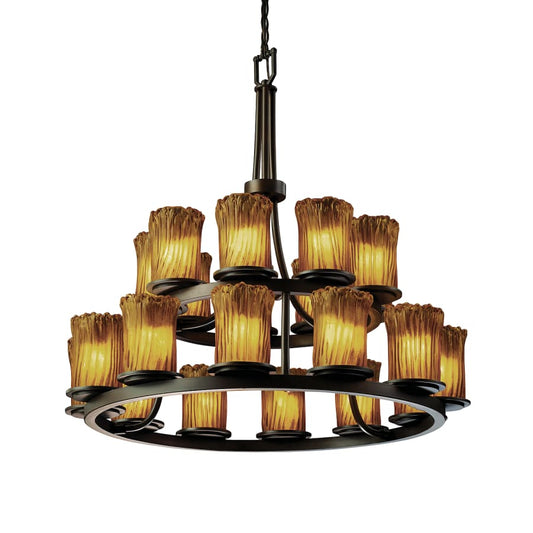 Justice Design Group Veneto Luce 21 Light 2 Tier Chandelier