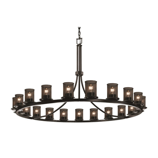 Justice Design Group Wire Mesh 21 Light 60" Wide Chandelier