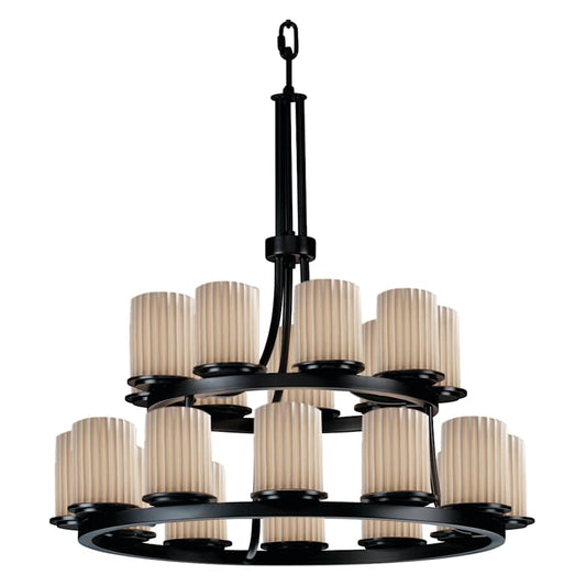 Justice Design Group Limoges 33" Wide Ring Chandelier
