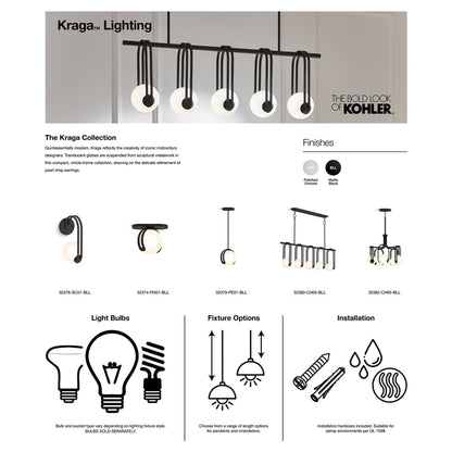 Kohler Lighting Kraga 5 Light 23" Wide Chandelier