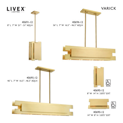 Livex Lighting Varick Single Light 8" Wide Mini Pendant