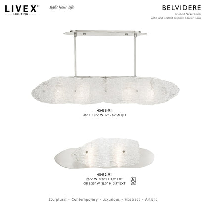 Livex Lighting Belvidere 5 Light 46" Wide Linear Chandelier