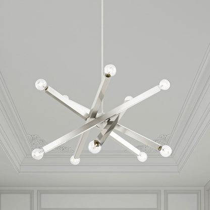 Livex Lighting Solna 10 Light 34" Wide Abstract Sputnik Chandelier
