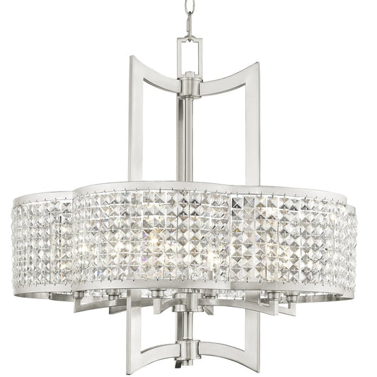 Livex Lighting Grammercy 6 Light 26" Wide Single Chandelier with Clear Crystal Diffusers