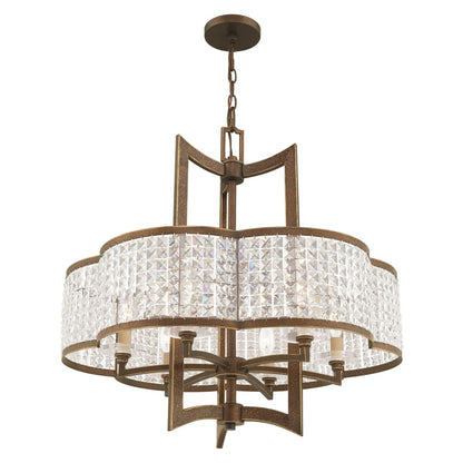 Livex Lighting Grammercy 6 Light 26" Wide Single Chandelier with Clear Crystal Diffusers