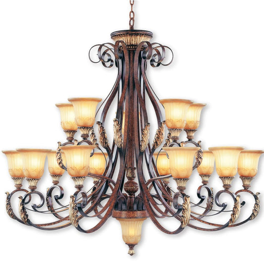 Livex Lighting Villa Verona 15 Light 2 Tier Chandelier