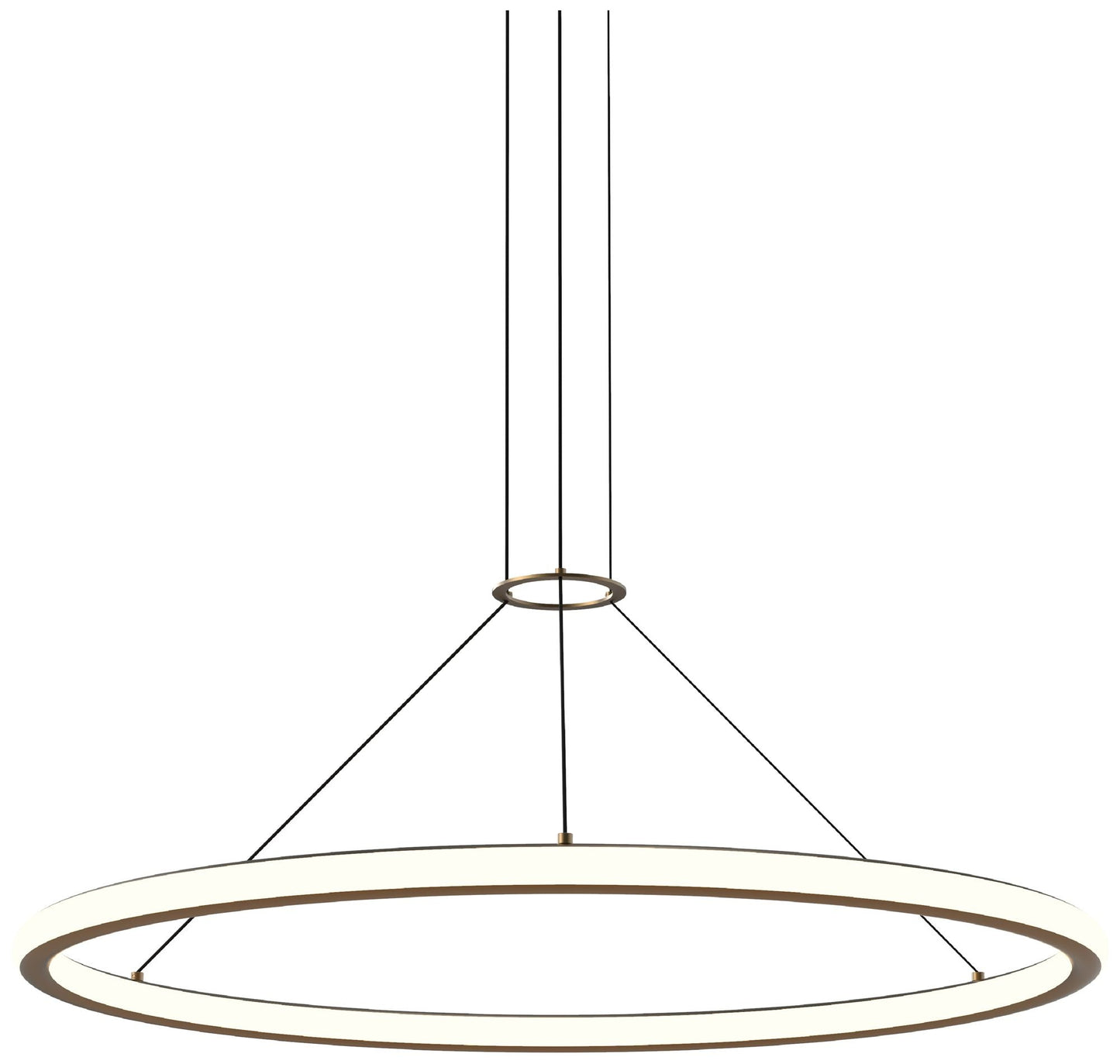 Luna 36" Round LED Pendant w/ 20' Cord (3500K) Painted Brass