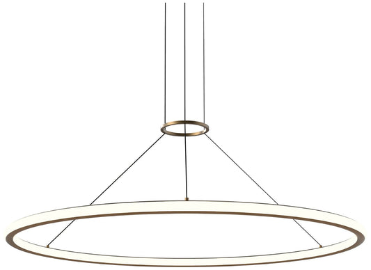 Luna 48" Round LED Pendant w/ 20' Cord (2700K) Painted Brass