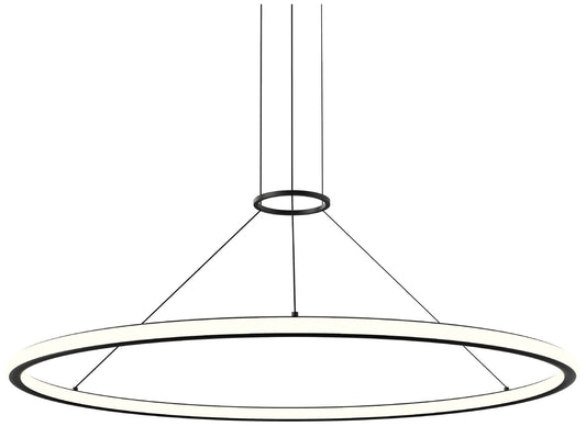 Luna 48" Round LED Pendant w/ 20' Cord - Satin Black