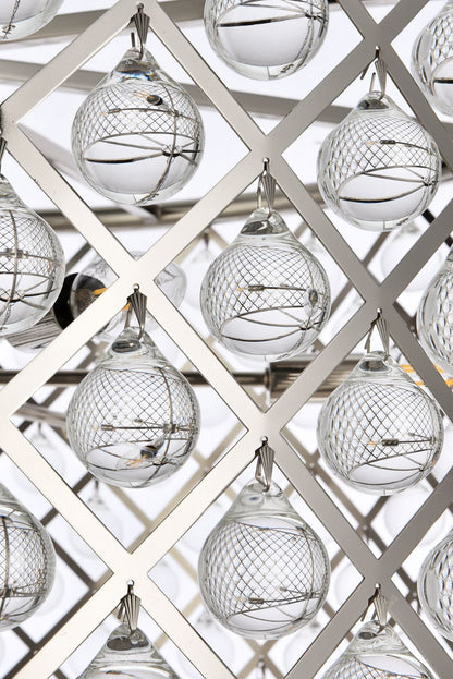 Madison 12 Light Polished Nickel Chandelier Clear