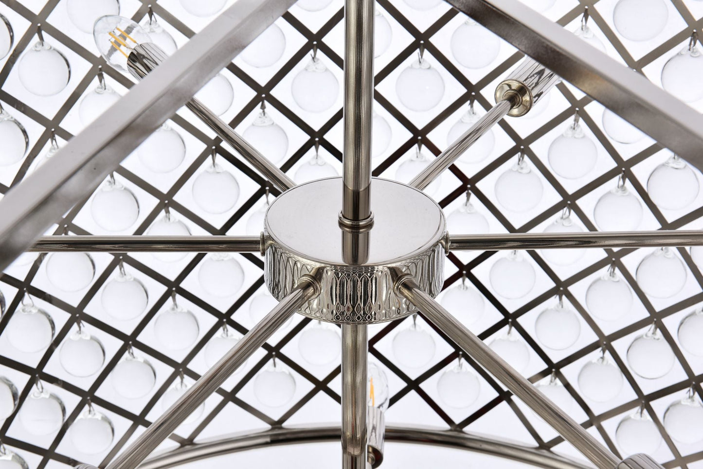 Madison 12 Light Polished Nickel Chandelier Clear