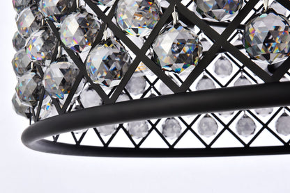 Madison 12 Lt Matte Black Chandelier Silver Shade (Grey)