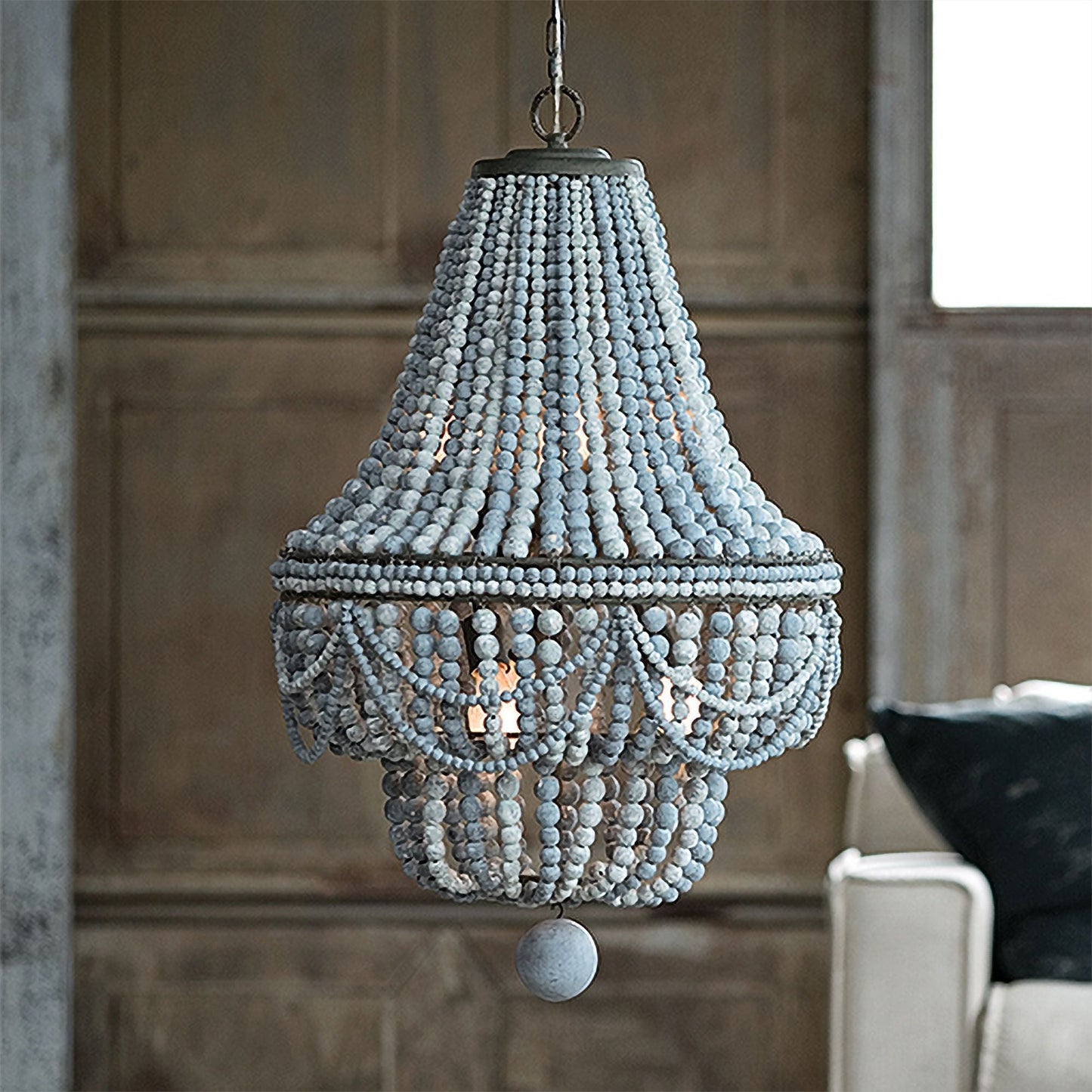 Malibu 20 1/2" Wide Weathered Blue 6-Light Chandelier