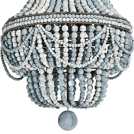 Malibu 20 1/2" Wide Weathered Blue 6-Light Chandelier