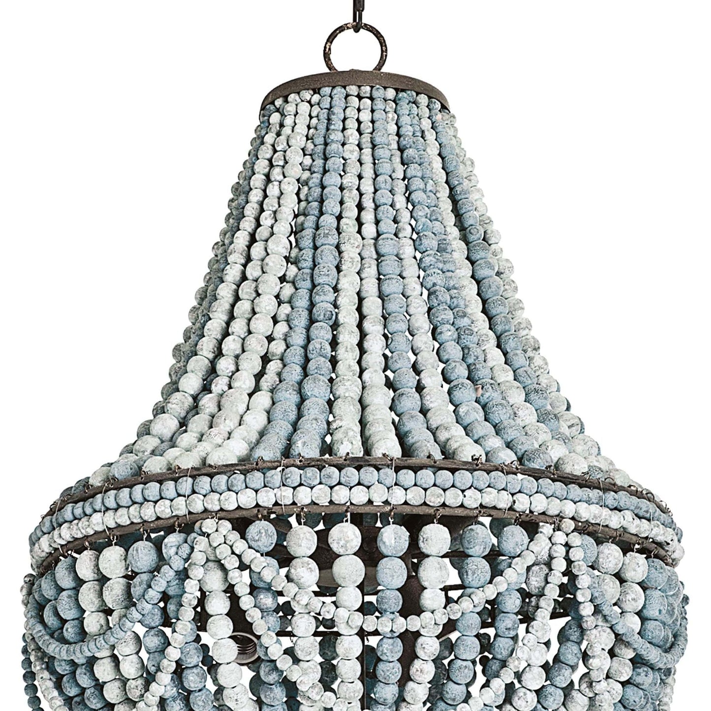 Malibu 20 1/2" Wide Weathered Blue 6-Light Chandelier