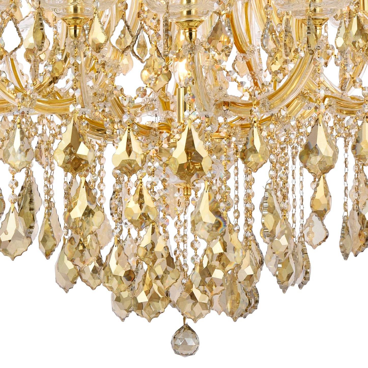 Maria Theresa 36" Wide Gold Crystal 24-Light Chandelier