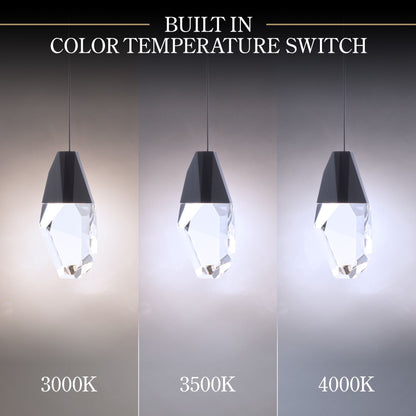 Martini 7"H x 23"W 15-Light Crystal Multi-Light Pendant in Black
