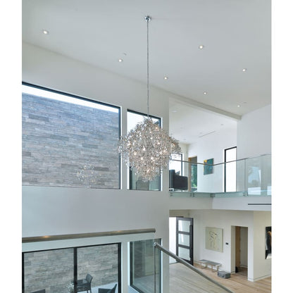 Maxim Comet 13 Light 35" Pendant with Crystal Accents