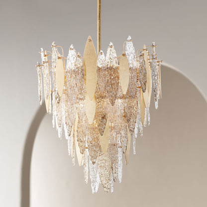 Maxim Majestic 24" Wide Gold Leaf Pendant Chandelier