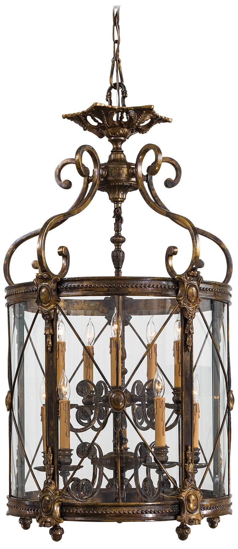 Metropolitan 10-Light 22.04-in Bronze Oxide Pendant with Clear Glass Shades