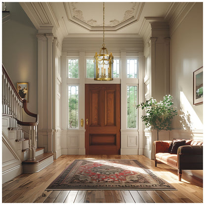 Metropolitan 4-Light 15.25-in Dore Gold Foyer Pendant with Glass Shade