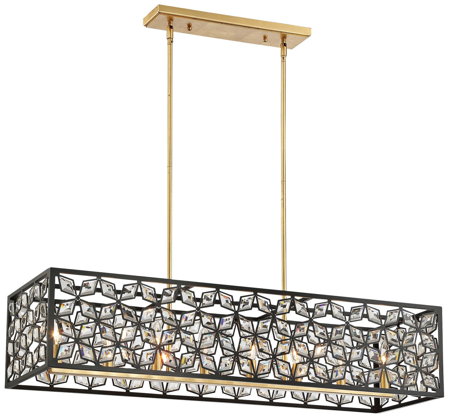Metropolitan Brookcrest 39 1/4" Wide Crystal Kitchen Island Light
