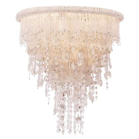 Metropolitan Crystal Reign 6 Light 30" Wide Flush Mount Waterfall Ceiling Fixture
