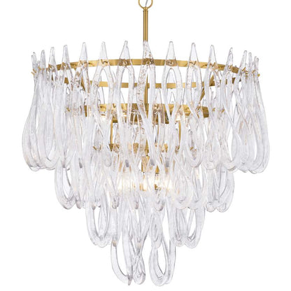 Metropolitan Glassara 10 Light 32" Wide Waterfall Chandelier
