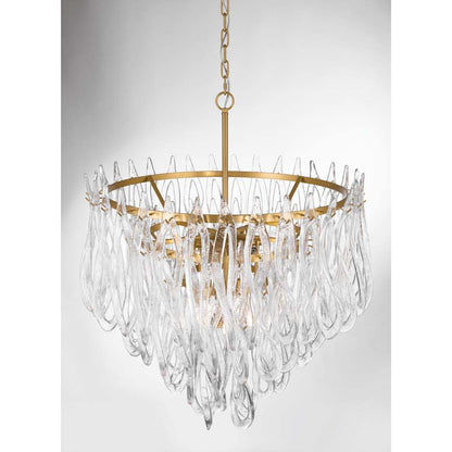 Metropolitan Glassara 10 Light 32" Wide Waterfall Chandelier