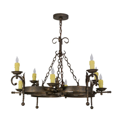 Meyda Tiffany Andorra 8 Light 43" Wide Taper Candle Style Chandelier