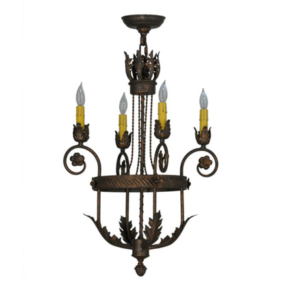 Meyda Tiffany Antonia 4 Light 18" Wide Taper Candle Style Chandelier