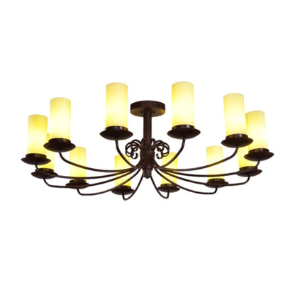 Meyda Tiffany Atria 12 Light 54" Wide Pillar Candle Style Chandelier