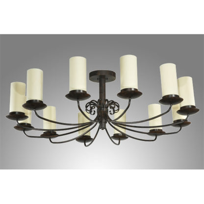 Meyda Tiffany Atria 12 Light 54" Wide Pillar Candle Style Chandelier