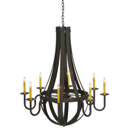Meyda Tiffany Barrel Stave Metallo 8 Light 42" Wide Taper Candle Style Chandelier