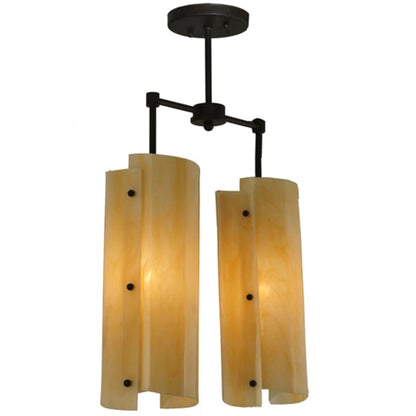 Meyda Tiffany Vortex 2 Light 16" Wide Linear Pendant