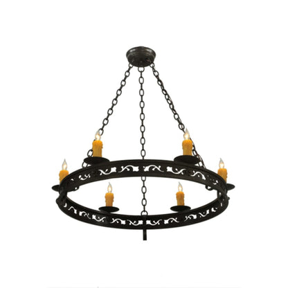 Meyda Tiffany Sagebrush 6 Light 36" Wide Taper Candle Style Chandelier