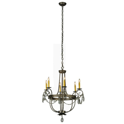 Meyda Tiffany Antonia 6 Light 29" Wide Crystal Candle Style Chandelier