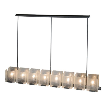 Meyda Tiffany Ice Cube 8 Light 78" Wide Linear Chandelier