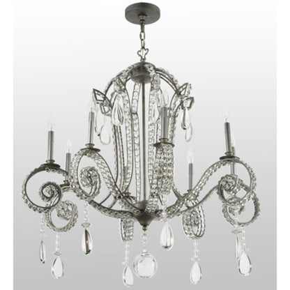 Meyda Tiffany Lucerne 8 Light 40" Wide Crystal Candle Style Chandelier