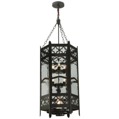 Meyda Tiffany Church 6 Light 19" Wide Taper Candle Pendant
