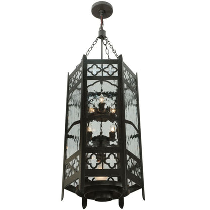 Meyda Tiffany Church 6 Light 19" Wide Taper Candle Pendant