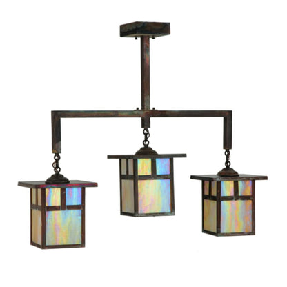 Meyda Tiffany Hyde Park 3 Light 9" Wide Mini Pendant