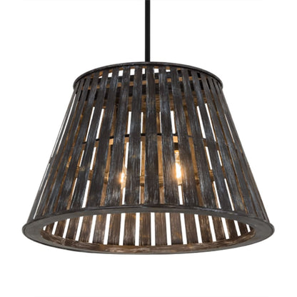 Meyda Tiffany Peach Basket 2 Light 31" Wide Wood Pendant