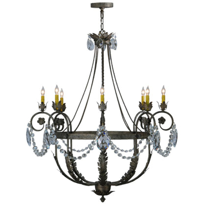 Meyda Tiffany Antonia 8 Light 43" Wide Crystal Candle Style Chandelier